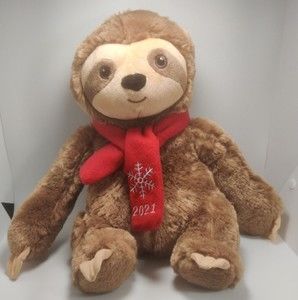 PetSmart Serene Plush Toy Sloth Squeaky Brown Tan 12"